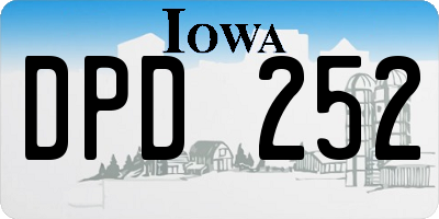 IA license plate DPD252