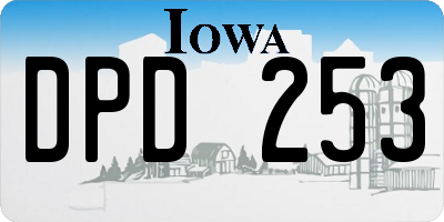 IA license plate DPD253
