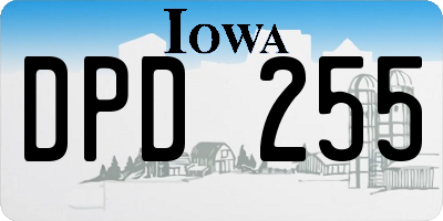 IA license plate DPD255