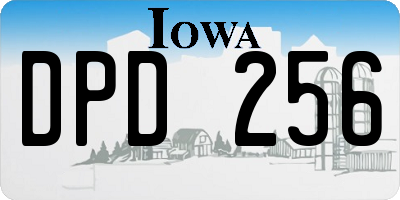 IA license plate DPD256