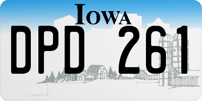 IA license plate DPD261