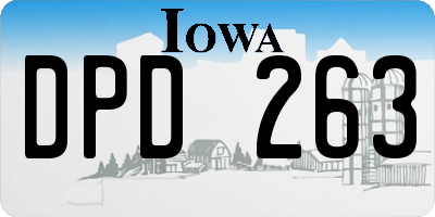 IA license plate DPD263