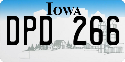 IA license plate DPD266
