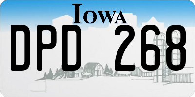 IA license plate DPD268