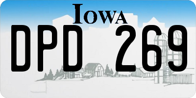 IA license plate DPD269