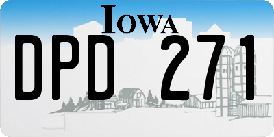 IA license plate DPD271