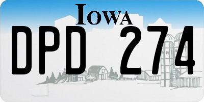 IA license plate DPD274