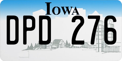 IA license plate DPD276