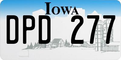 IA license plate DPD277