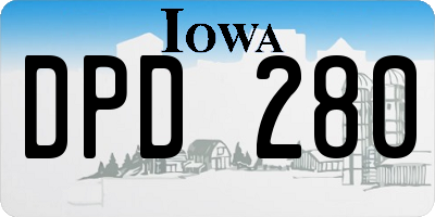 IA license plate DPD280