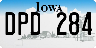 IA license plate DPD284