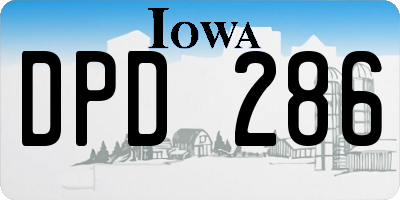 IA license plate DPD286