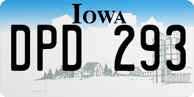 IA license plate DPD293