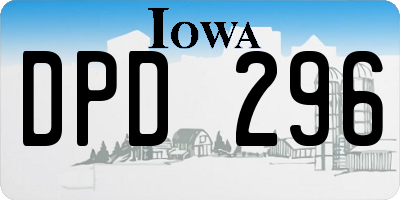 IA license plate DPD296