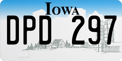 IA license plate DPD297
