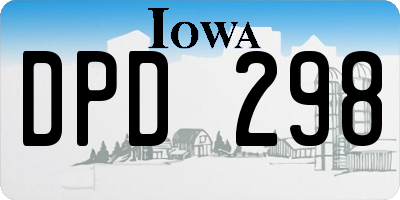 IA license plate DPD298