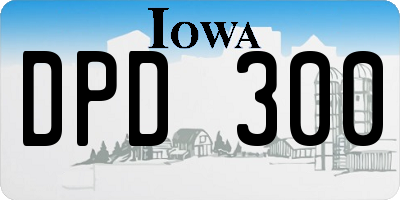 IA license plate DPD300