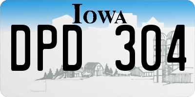 IA license plate DPD304