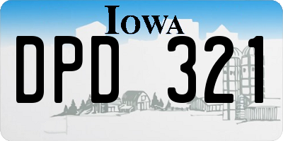 IA license plate DPD321