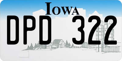 IA license plate DPD322