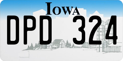IA license plate DPD324