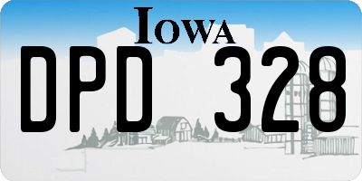 IA license plate DPD328