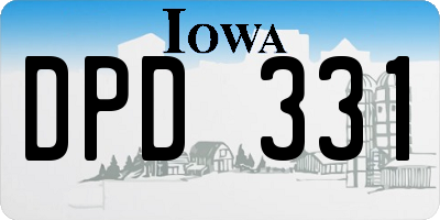 IA license plate DPD331