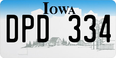 IA license plate DPD334