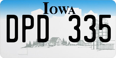 IA license plate DPD335