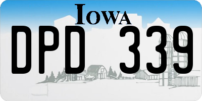 IA license plate DPD339