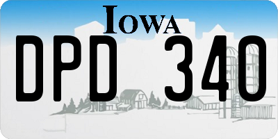 IA license plate DPD340