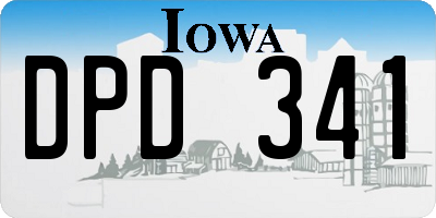 IA license plate DPD341