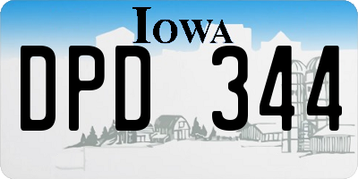 IA license plate DPD344