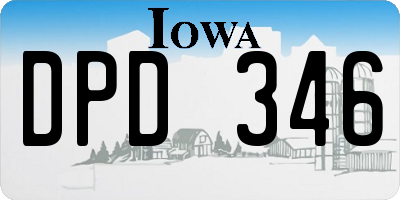 IA license plate DPD346