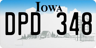 IA license plate DPD348
