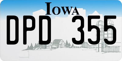 IA license plate DPD355
