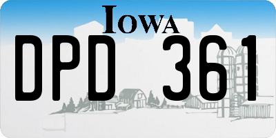 IA license plate DPD361