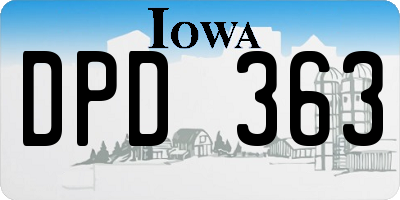 IA license plate DPD363