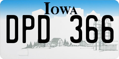 IA license plate DPD366