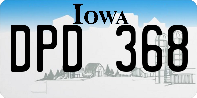 IA license plate DPD368