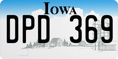 IA license plate DPD369