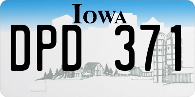 IA license plate DPD371