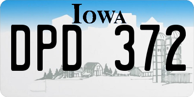 IA license plate DPD372