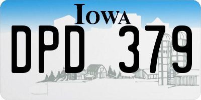 IA license plate DPD379