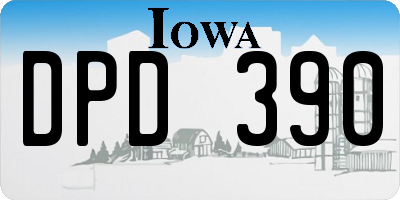 IA license plate DPD390