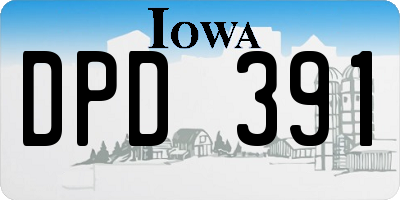 IA license plate DPD391