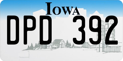 IA license plate DPD392
