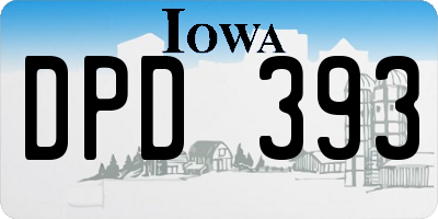 IA license plate DPD393