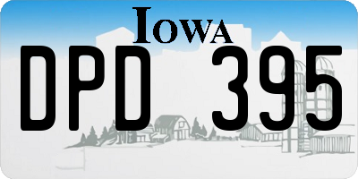 IA license plate DPD395