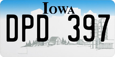 IA license plate DPD397
